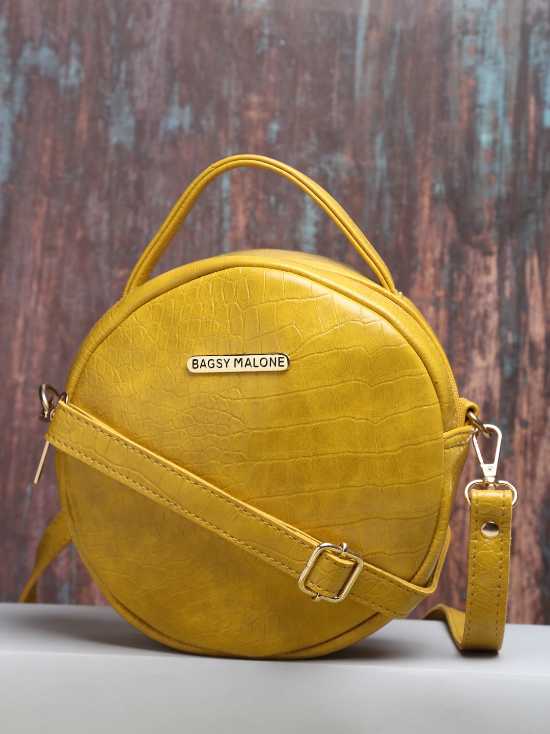 

Bagsy Malone Yellow PU Structured Handheld Bag