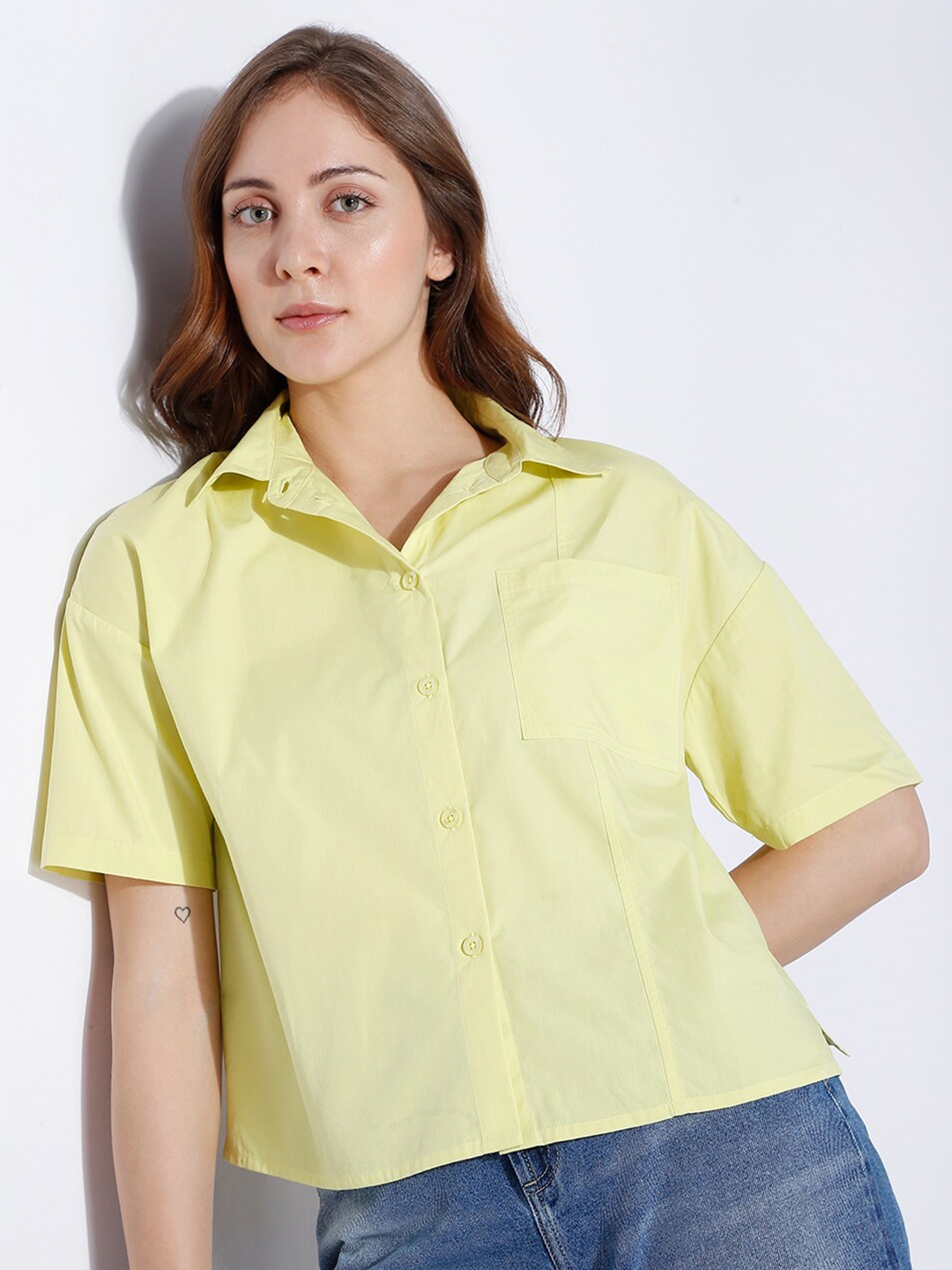 

Vero Moda Women Boxy Casual Shirt, Yellow