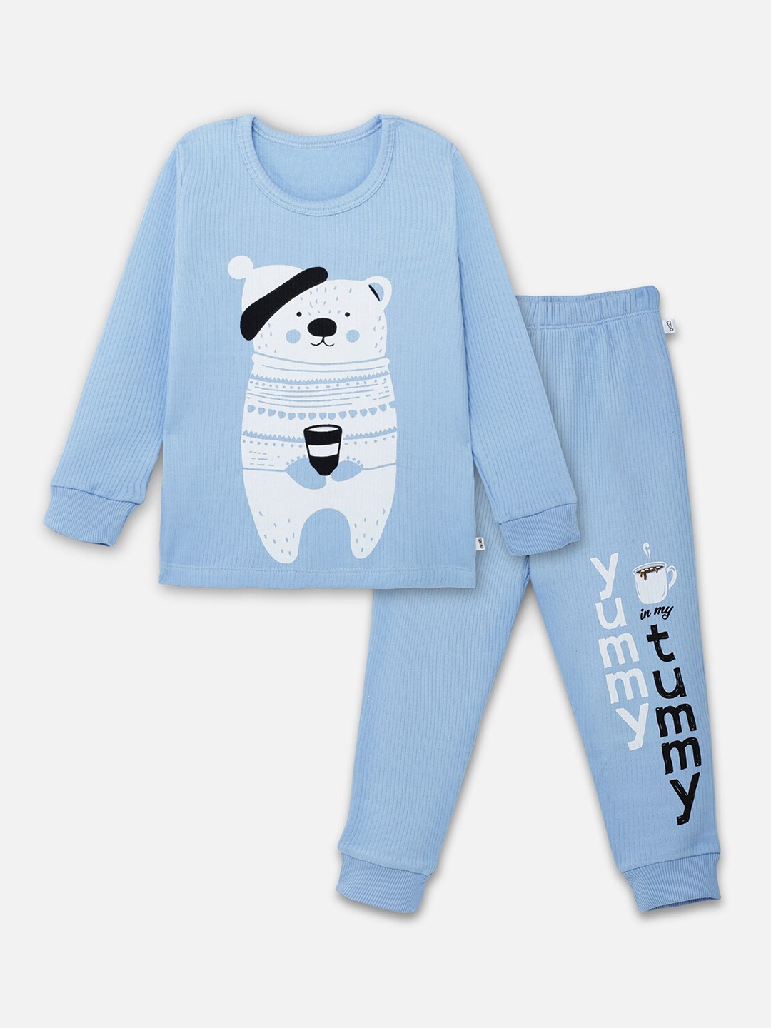 

You Got Plan B Kids Printed Cotton Thermal Set, Blue