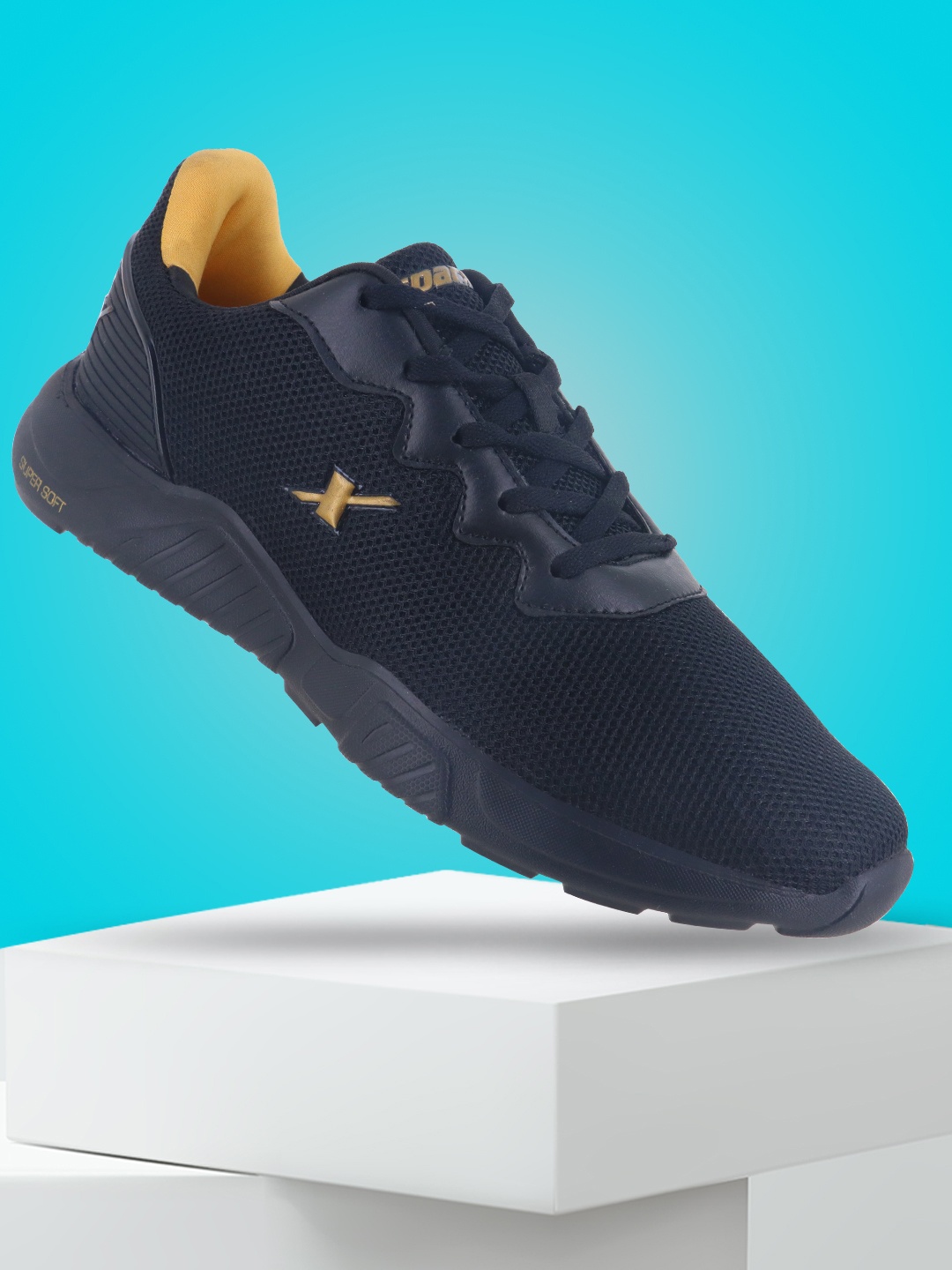 

Sparx Men Black Mesh Running Non-Marking Shoes