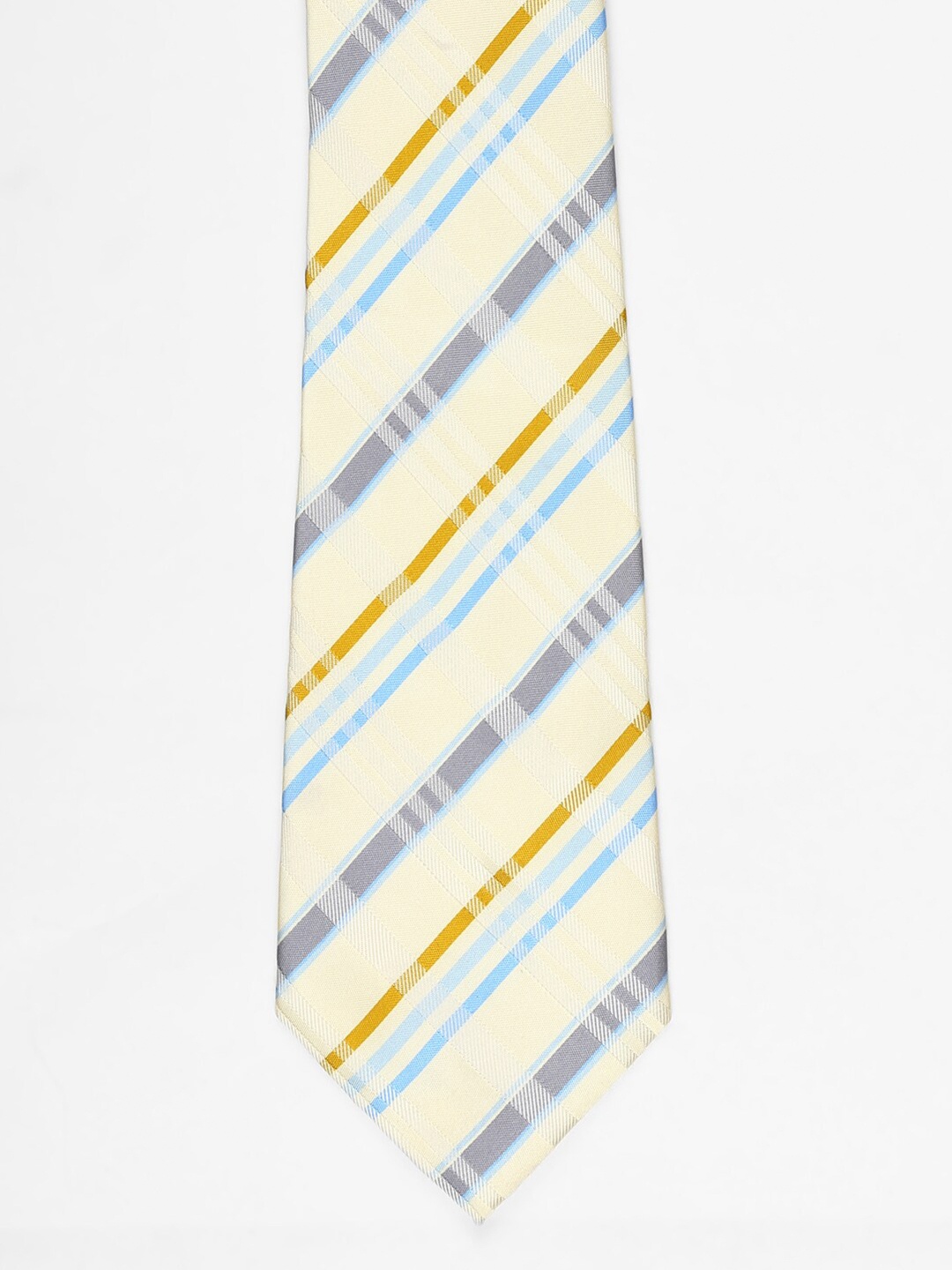 

American Crew Men Checked Formal Broad Tie, Off white