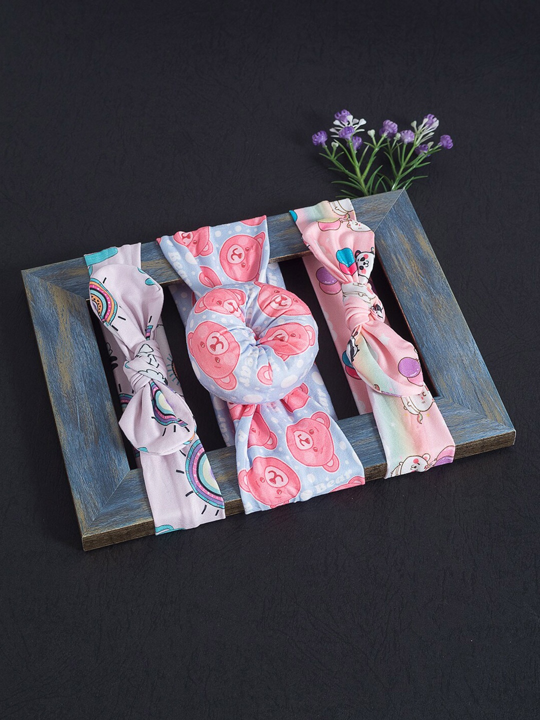

Golden Peacock Girls Set of 3 Hairband, Lavender