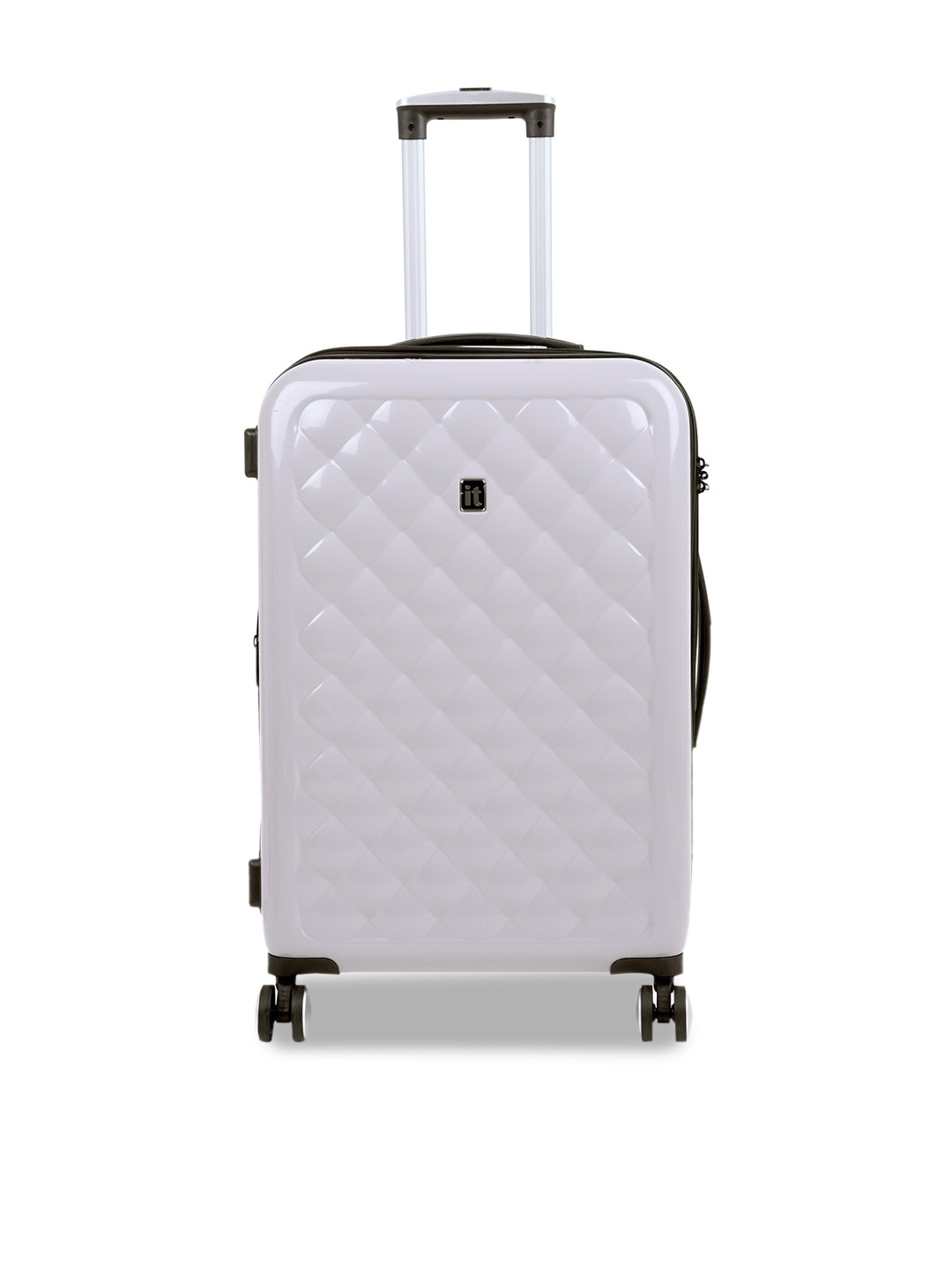 

IT luggage Solid Hard-Sided Medium Trolley Suitcase, Grey