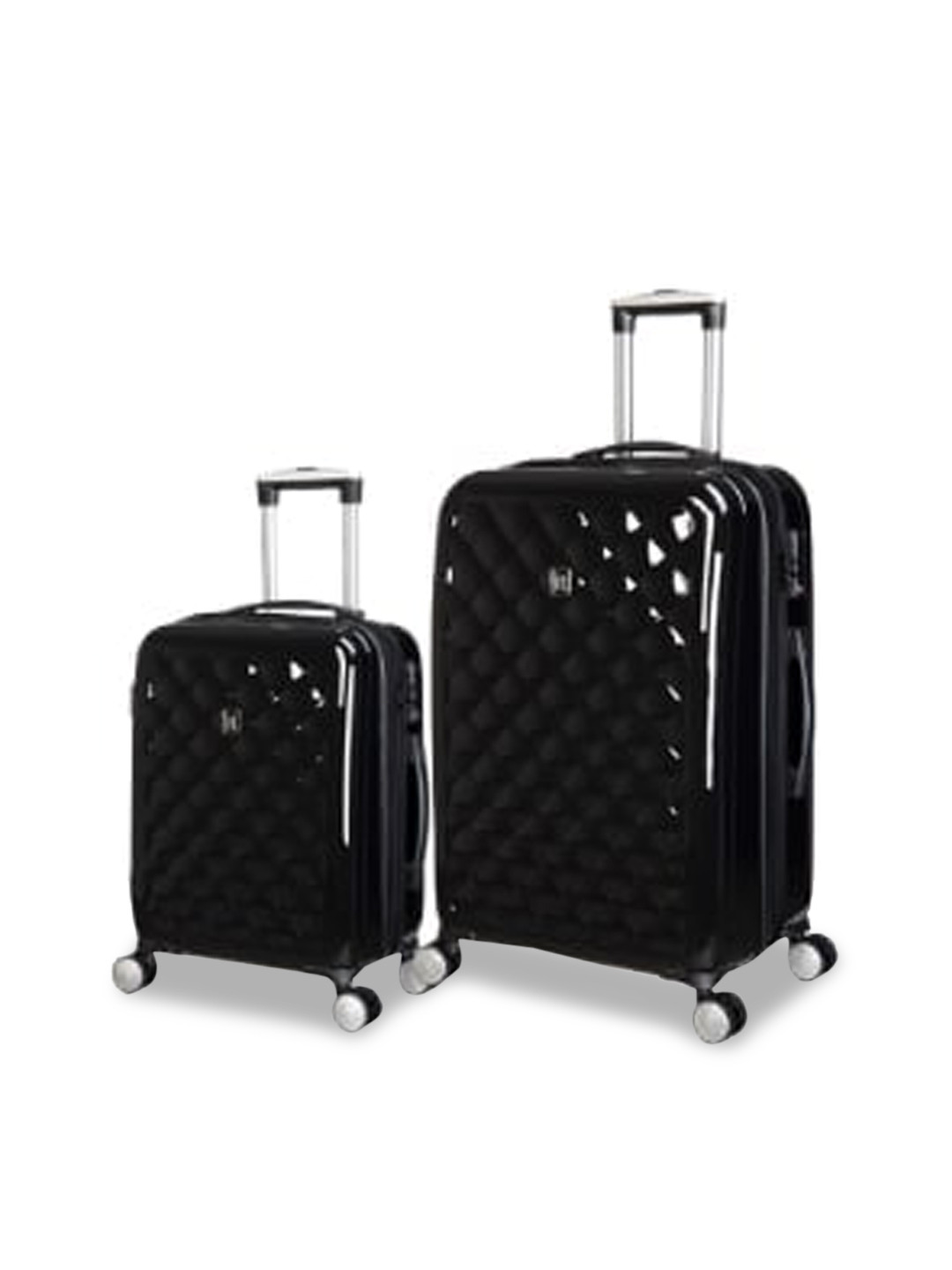 

IT luggage Set Of 2 Textured Hard-Sided Trolley Bags, Black
