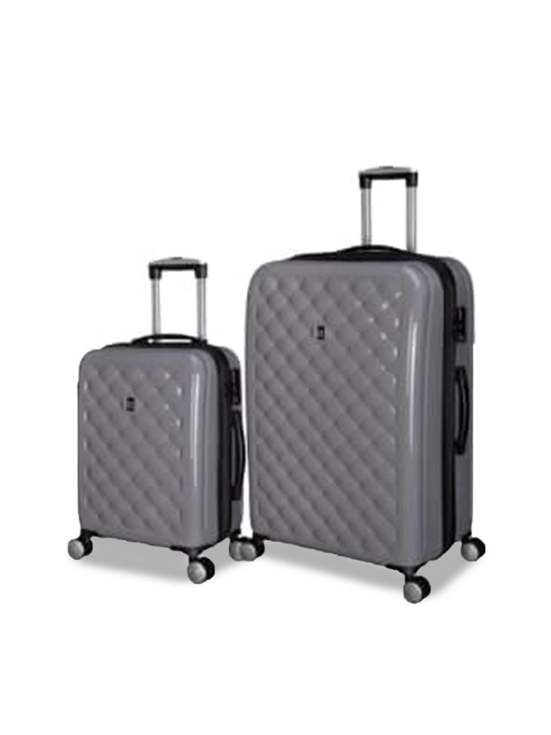 

IT luggage Set Of 2 Textured Glossy Trolley Bag, Grey