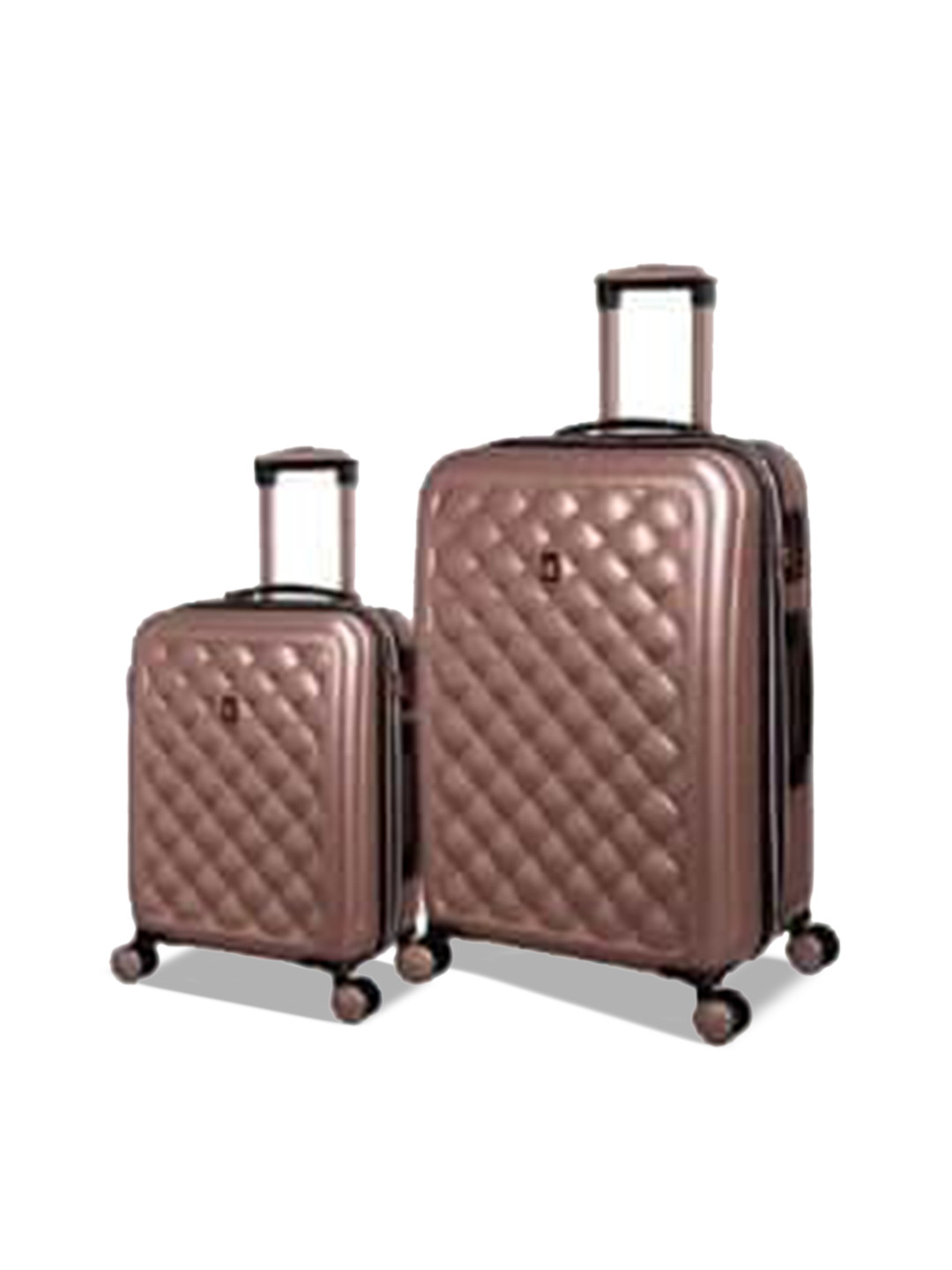 

IT luggage Set Of 2 Solid Hard-Sided Trolley Suitcases, Rose gold