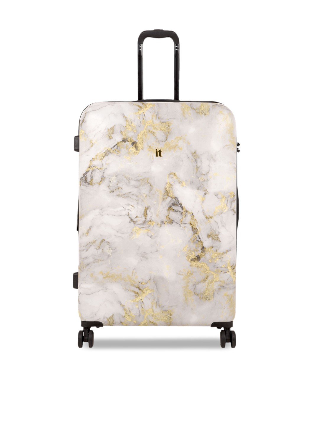 

IT luggage Printed Hard-Sided Large Trolley Bag, Grey
