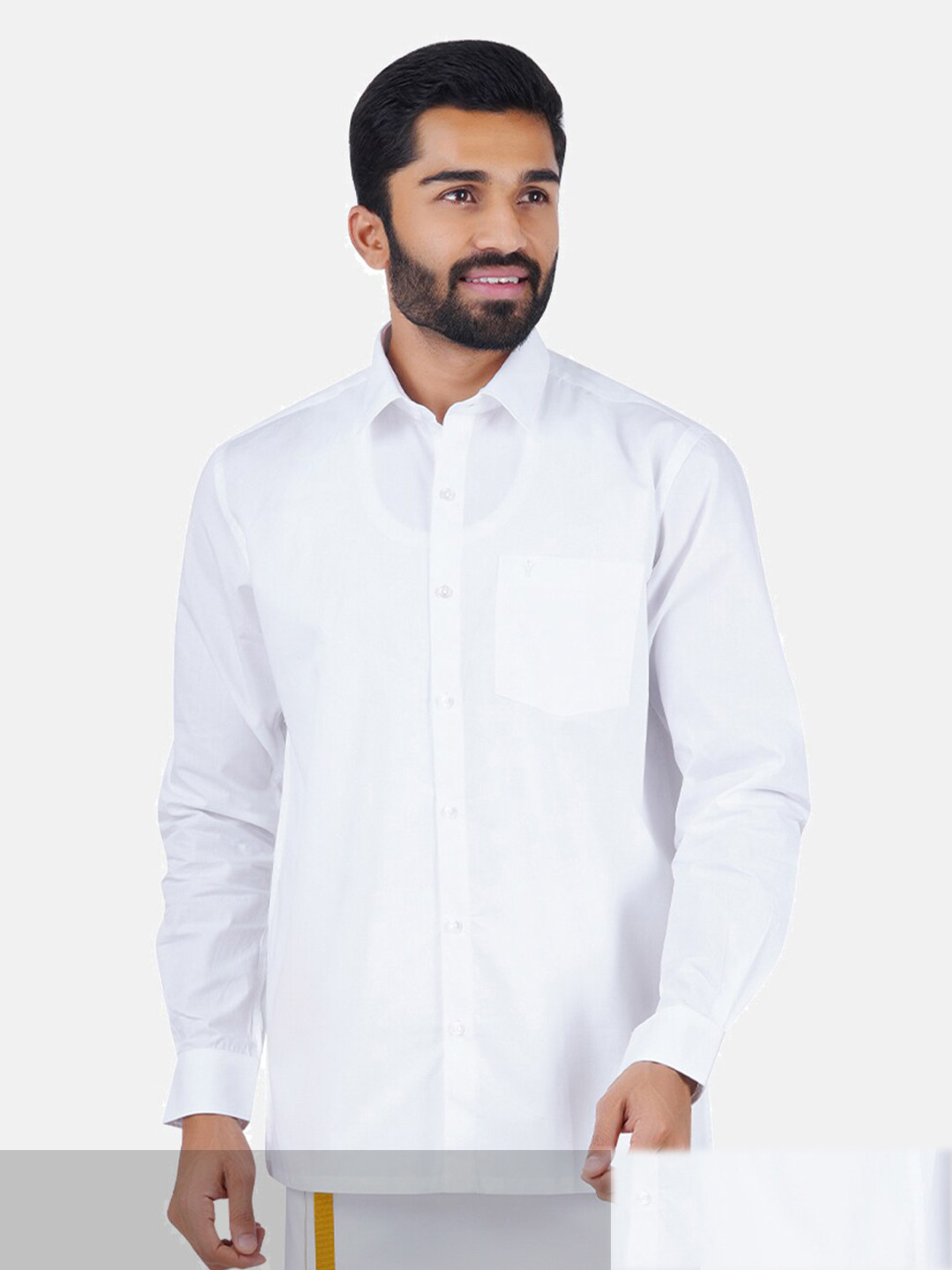 

Ramraj Men Pack of 2 Pure Cotton Casual Shirt, White