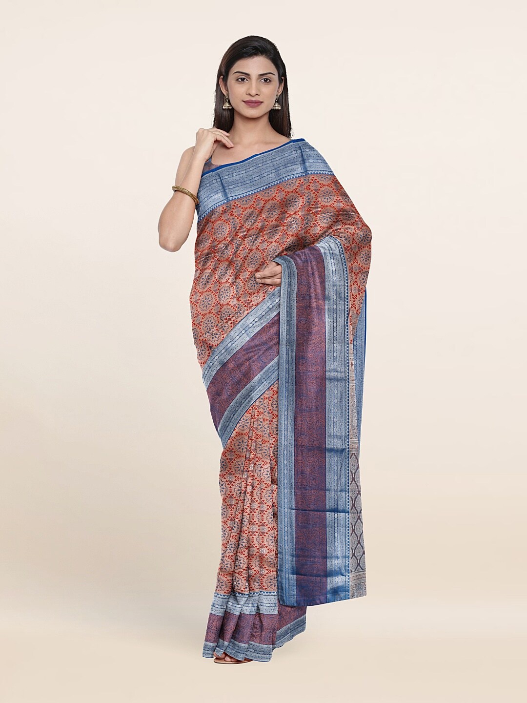 

Pothys Woven Design Zari Pure Silk Saree, Red