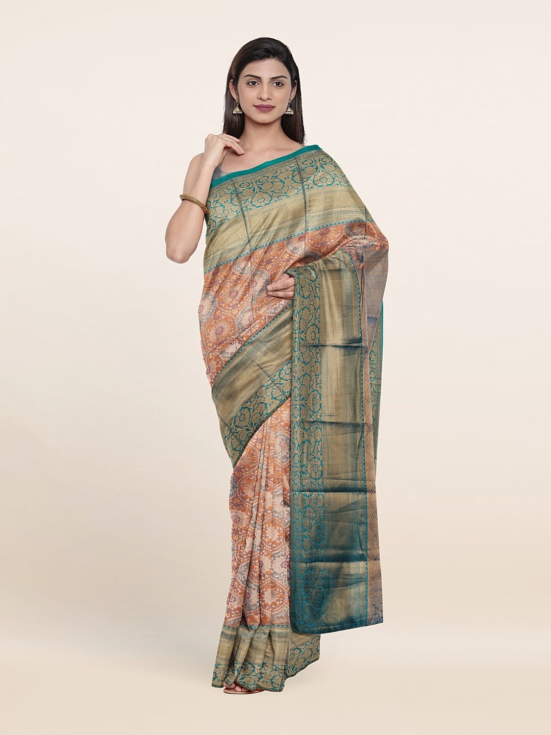 

Pothys Floral Pure Silk Saree, Orange