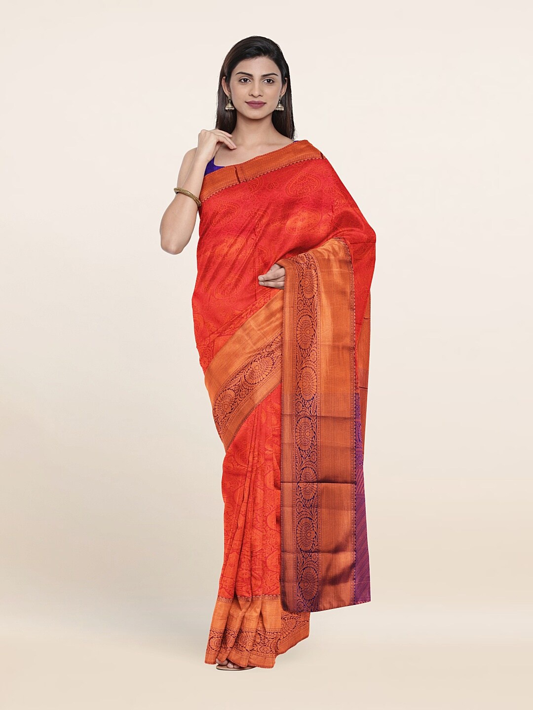 

Pothys Woven Design Zari Pure Silk Saree, Pink