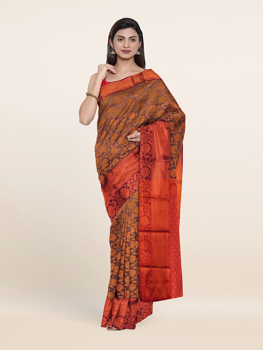 

Pothys Woven Design Zari Pure Silk Saree, Blue