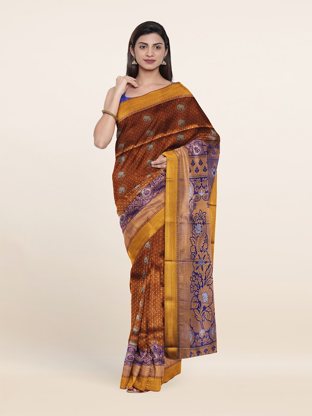 

Pothys Ethnic Motifs Zari Pure Silk Saree, Maroon