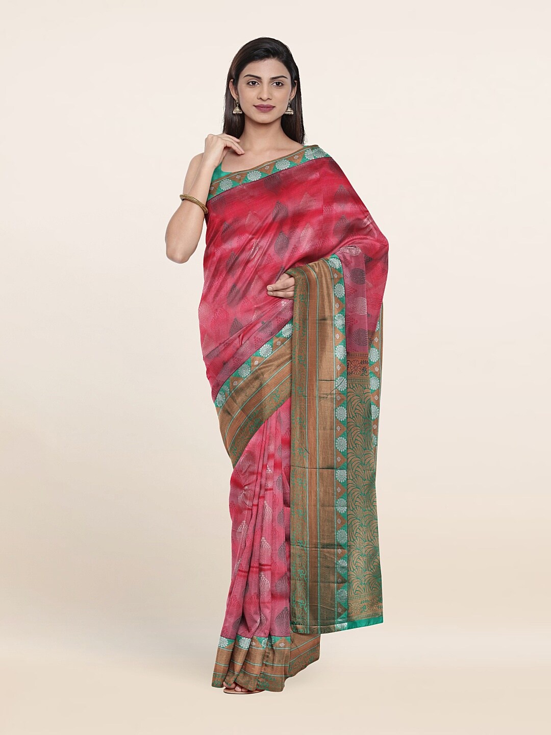 

Pothys Ethnic Motifs Zari Pure Silk Saree, Pink