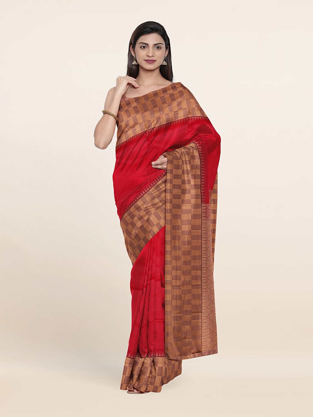 

Pothys Woven Design Zari Pure Silk Saree, Pink
