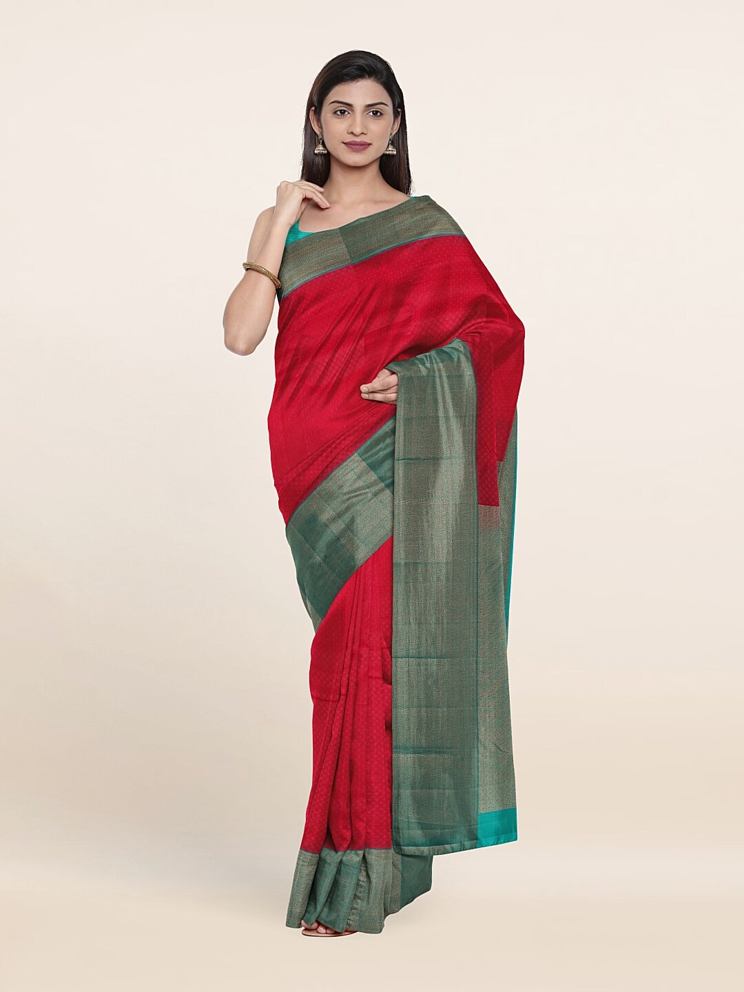 

Pothys Woven Design Zari Pure Silk Saree, Pink