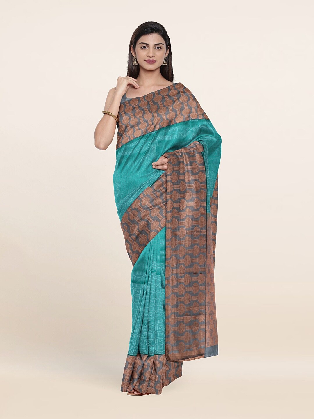 

Pothys Woven Design Zari Pure Silk Saree, Blue