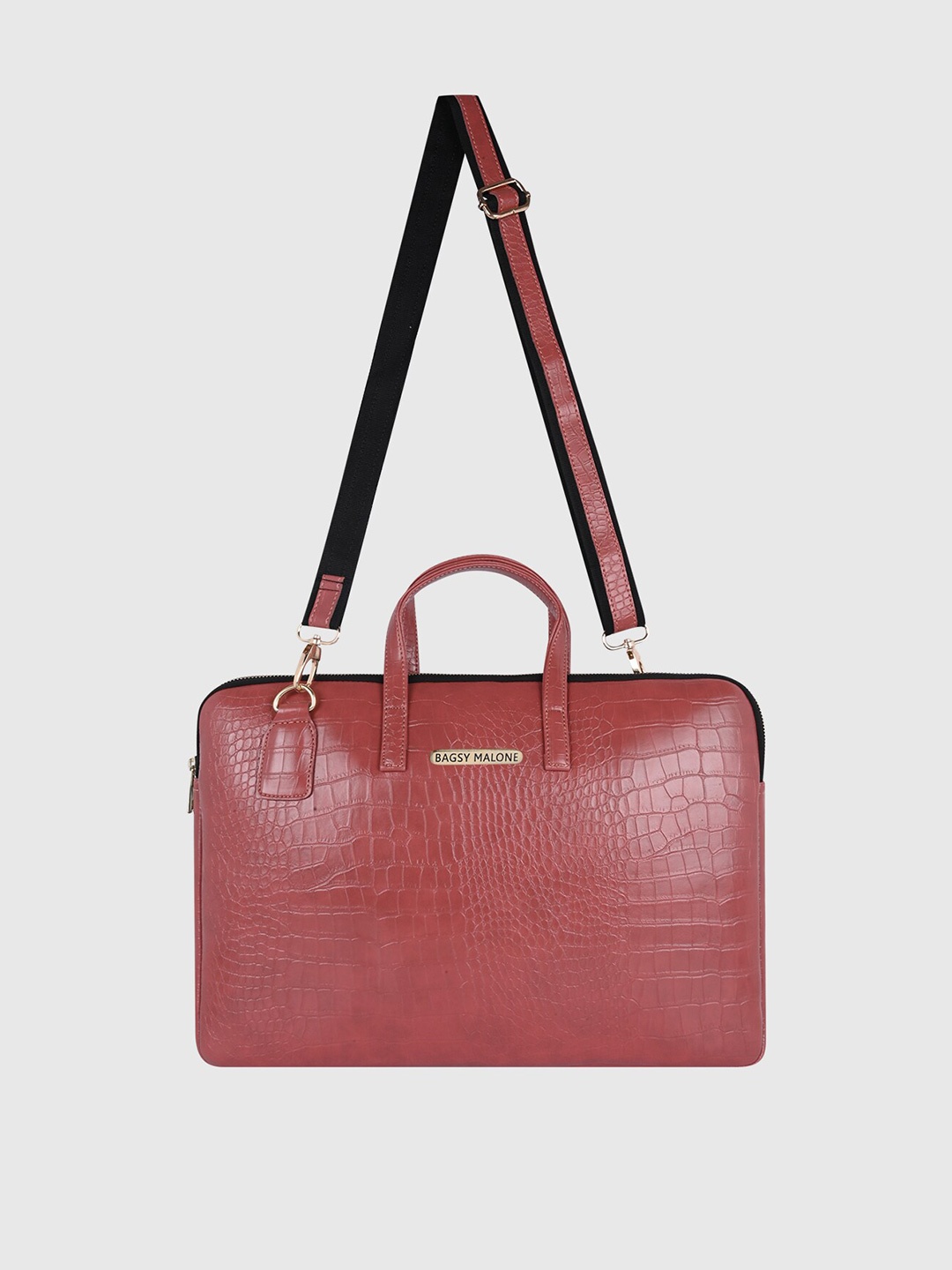 

Bagsy Malone Unisex Red Textured PU Laptop Bag