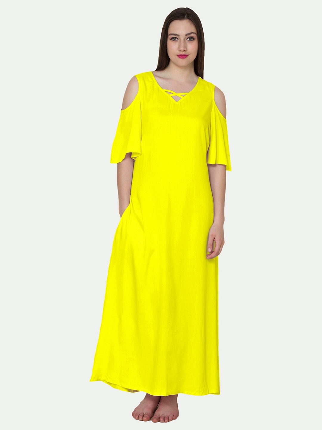 

PATRORNA Maxi Nightdress, Yellow