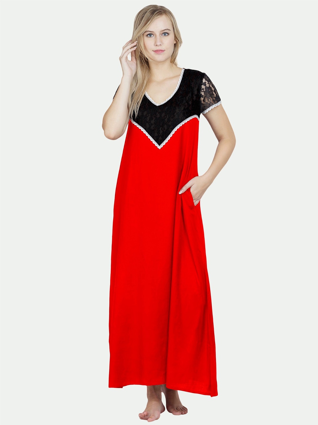 

PATRORNA Maxi Nightdress, Red