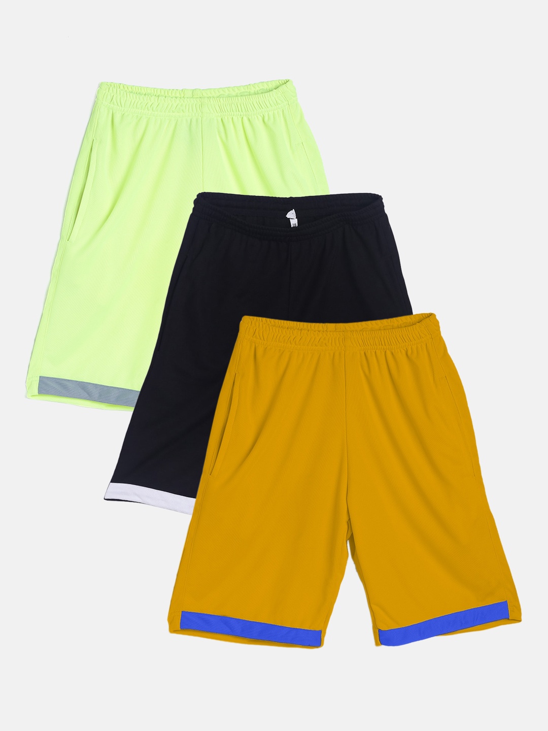 

TINY HUG Boys Pack Of 3 High-Rise Outdoor Shorts, Navy blue