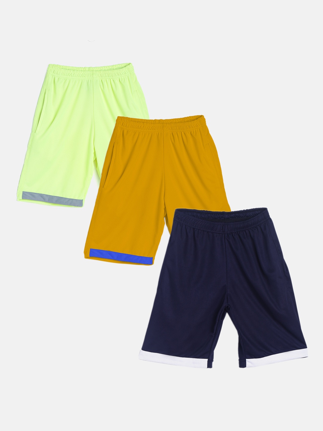 

TINY HUG Boys Pack Of 3 High-Rise Outdoor Shorts, Navy blue