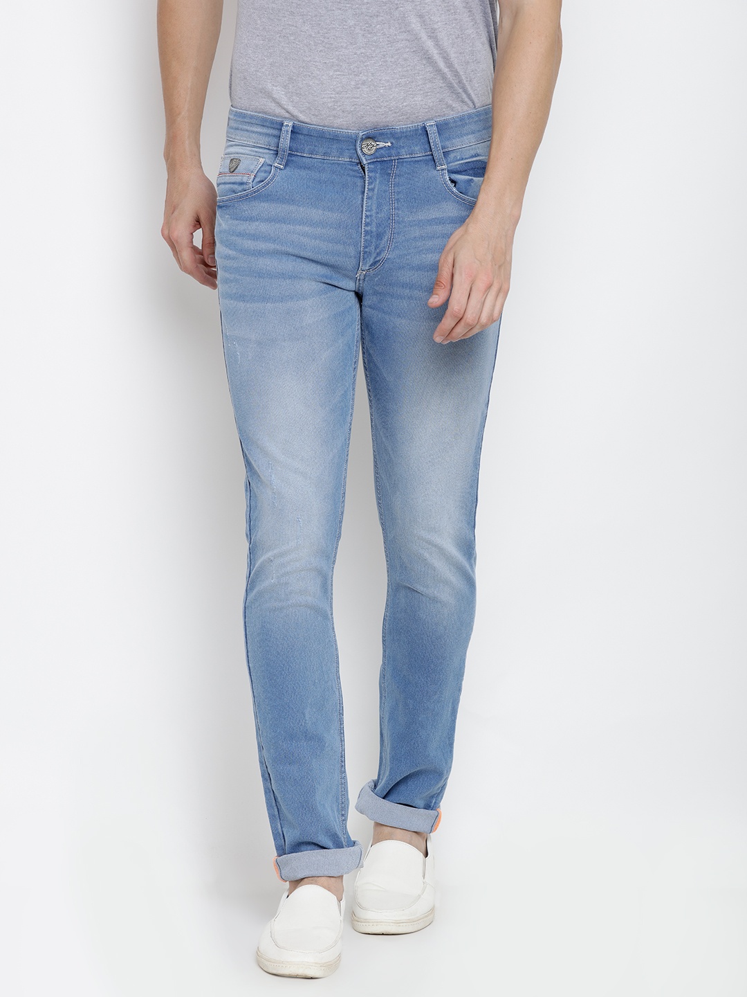 

John Players Men Blue Skinny Fit Low-Rise Clean Look Stretchable Jeans