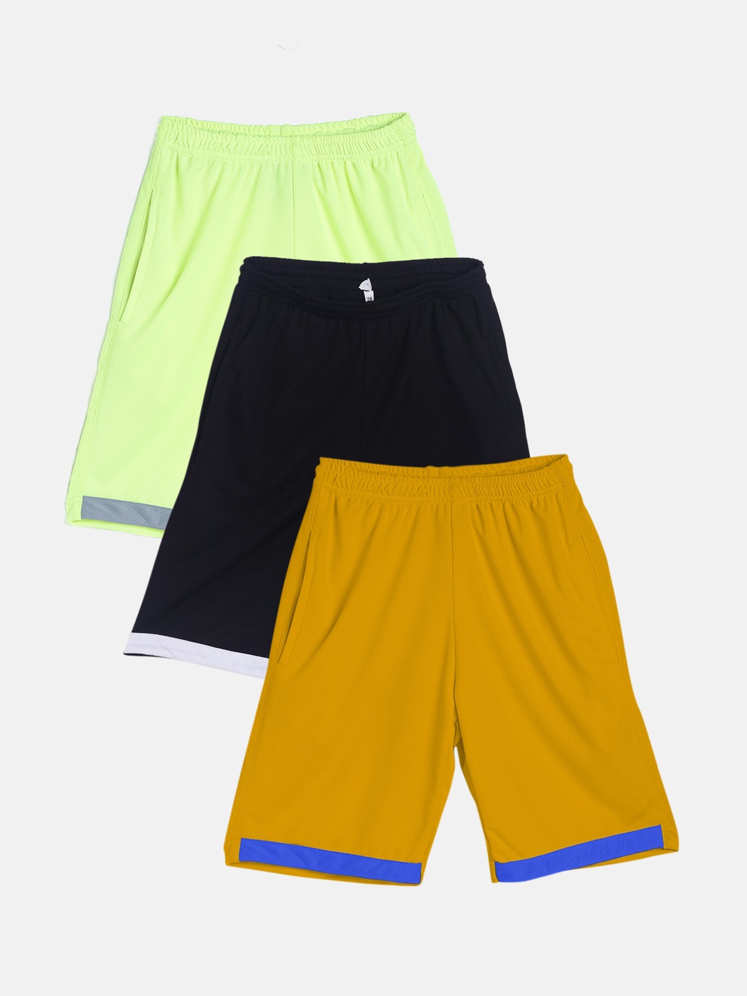 

TINY HUG Boys Pack of 3 High-Rise Outdoor Sports Shorts, Navy blue