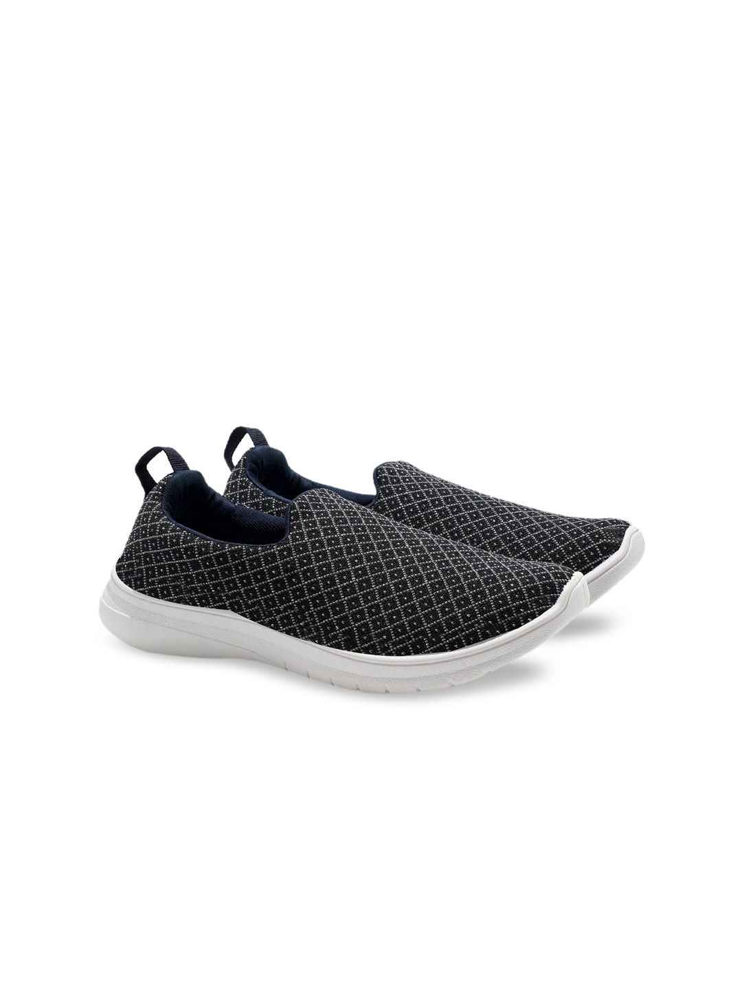 

ASIAN Women Woven Design Slip-On Sneakers, Navy blue