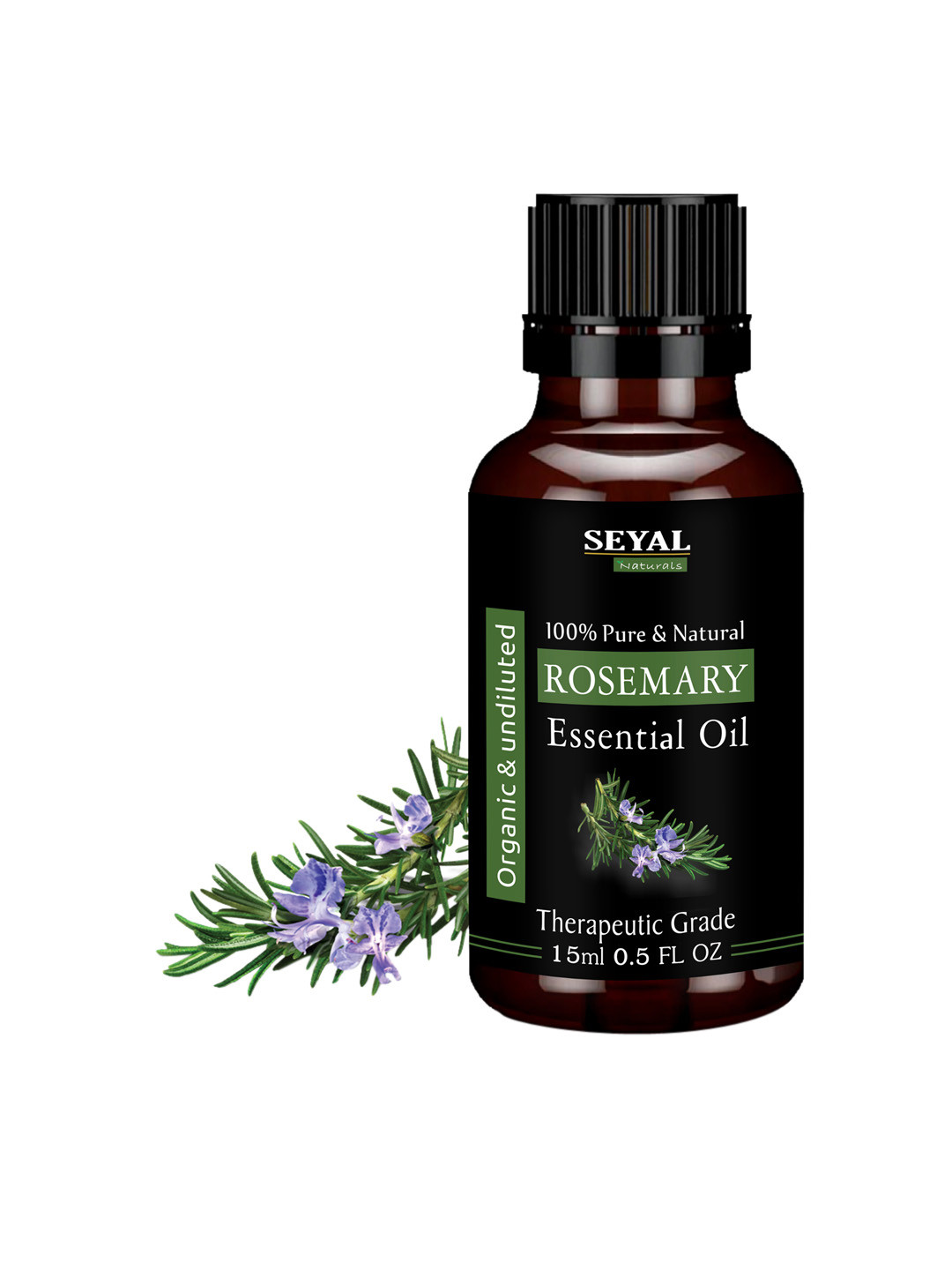 

Seyal Rosemary Essential Oil 100% Pure & Natural, Therapeutic Grade - 15ml, Transparent
