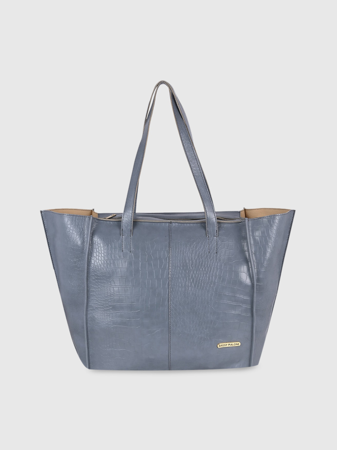

Bagsy Malone Animal Textured PU Oversized Shopper Tote Bag, Grey