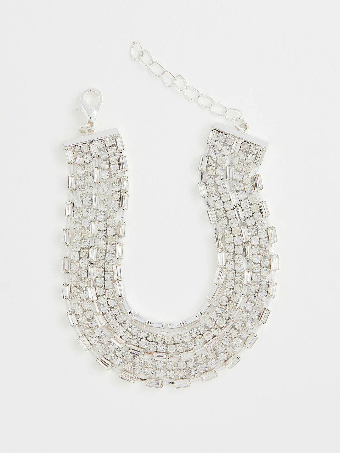 

H&M Women Rhinestone Bracelet, Silver