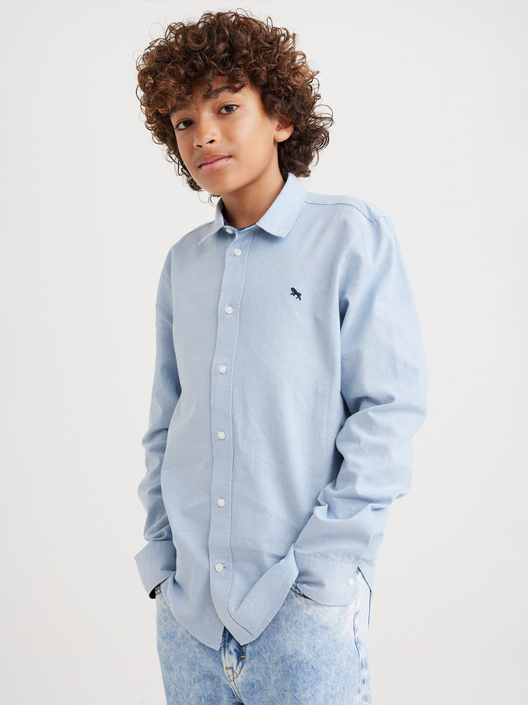 

H&M Boys Cotton Shirt, Blue