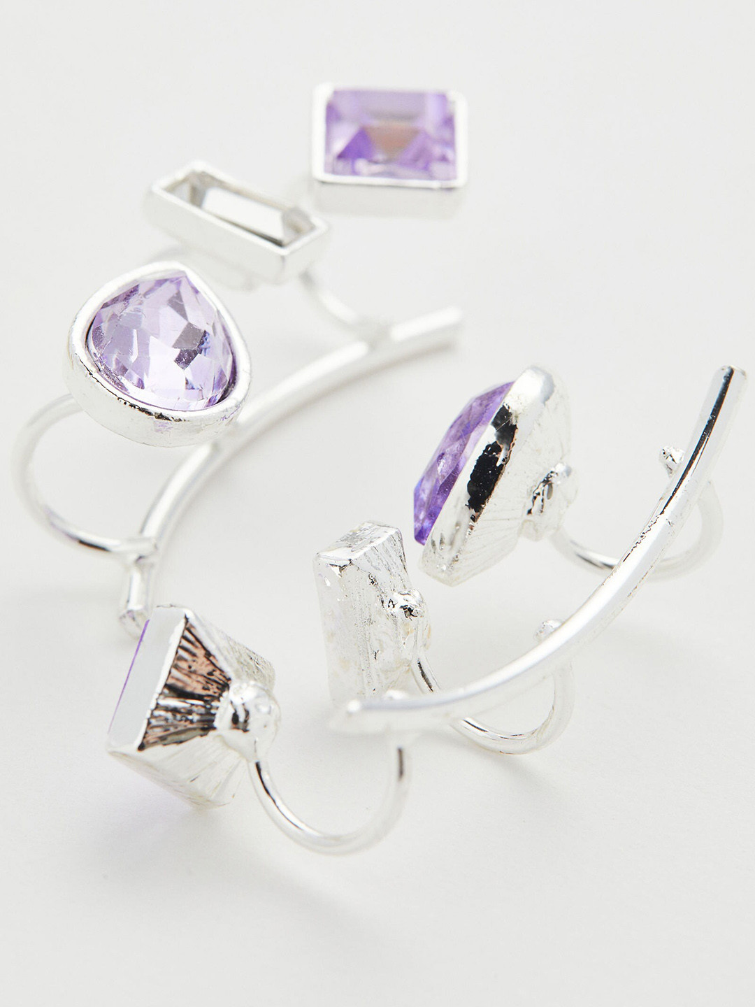 

H&M Women Rhinestone Ear Cuffs, Purple