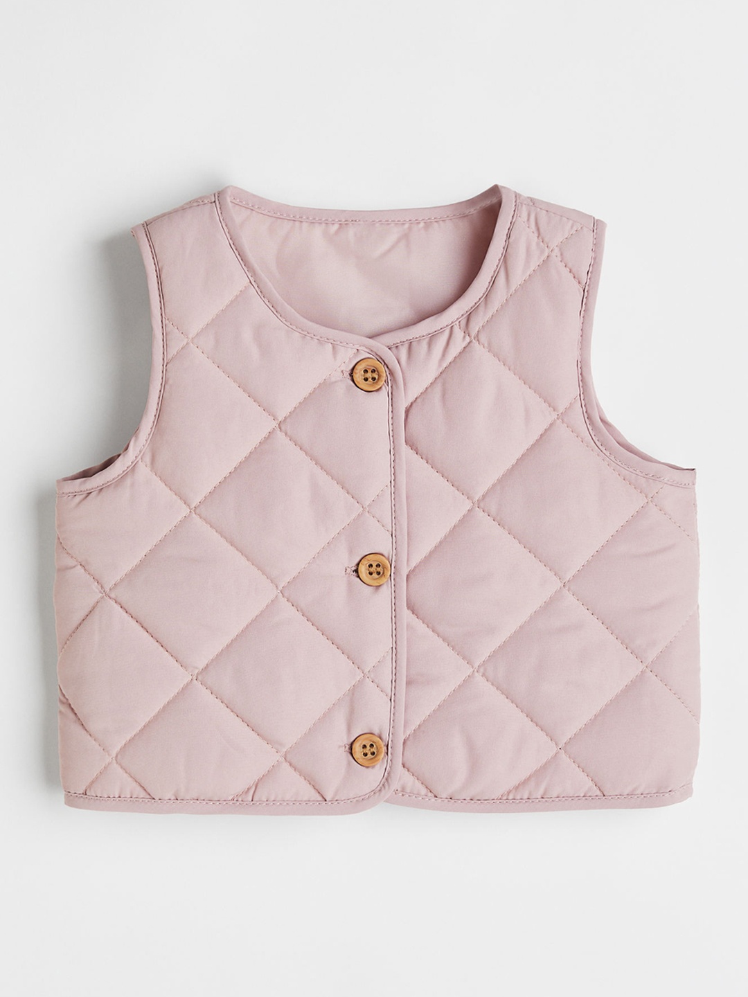 

H&M Girls Quilted Gilet, Pink