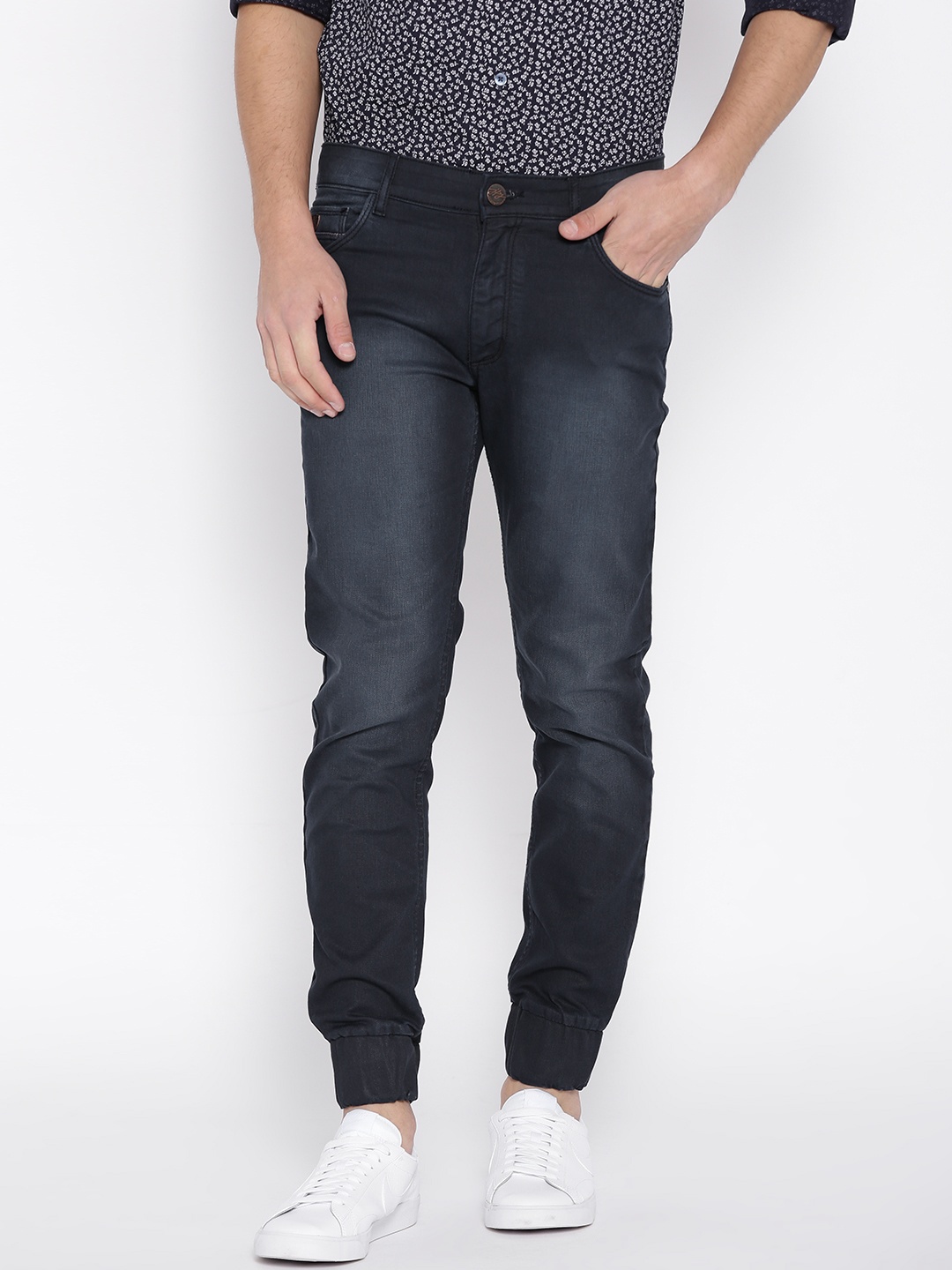 

John Players Men Blue Slim Fit Mid-Rise Clean Look Stretchable Jeans