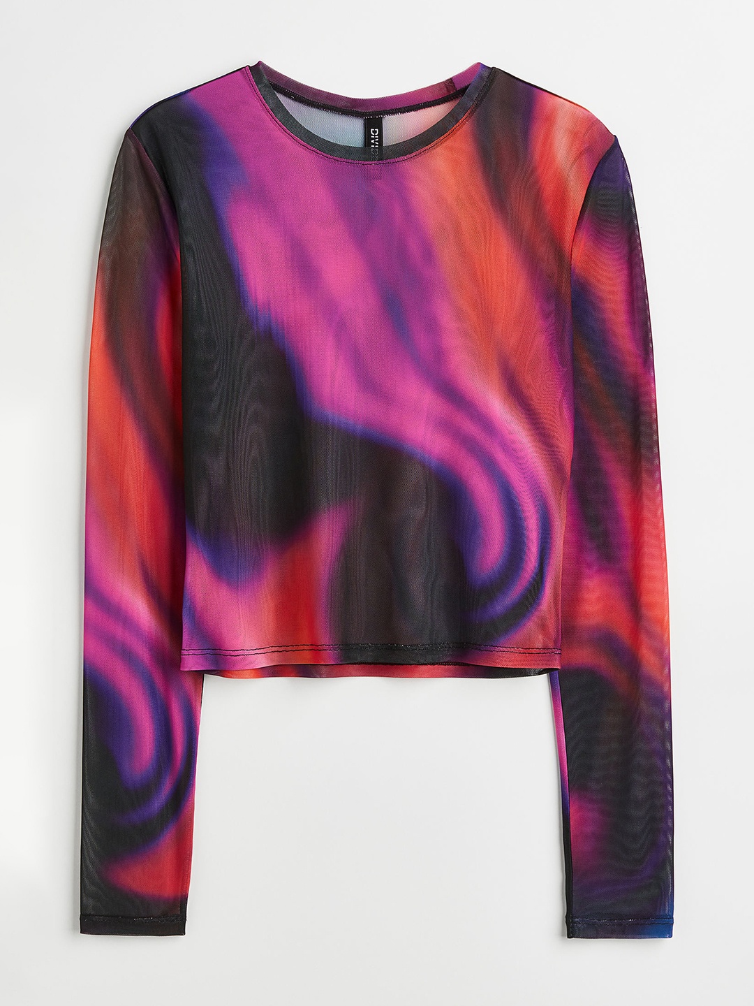 

H&M Women Long-Sleeved Mesh Top, Multi