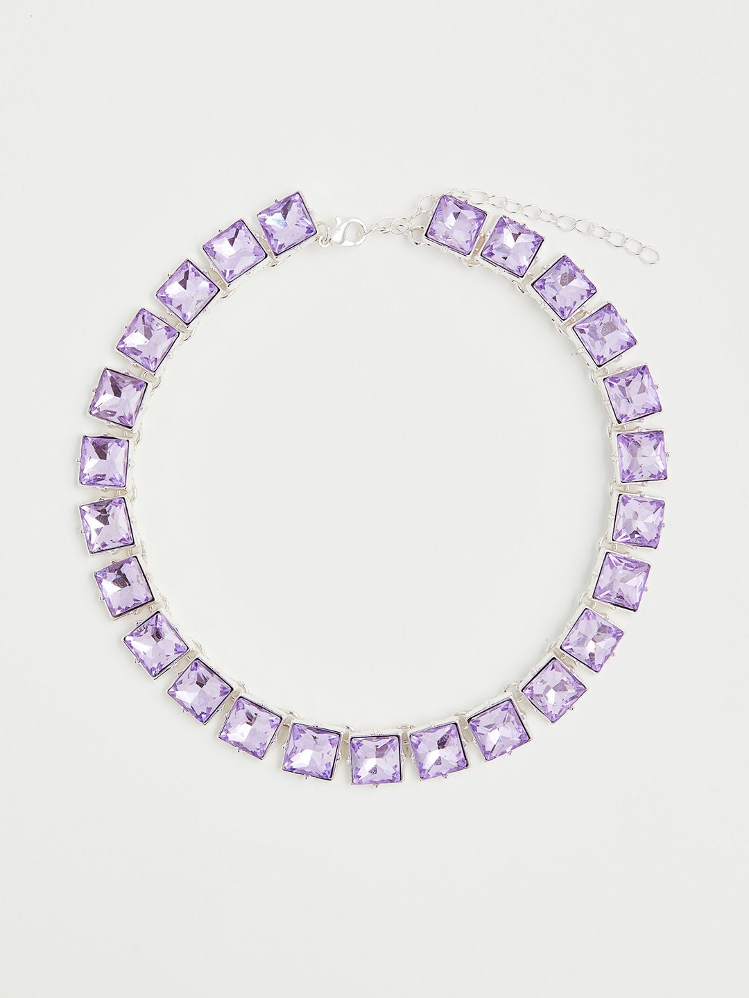 

H&M Woman Short Rhinestone Necklace, Purple