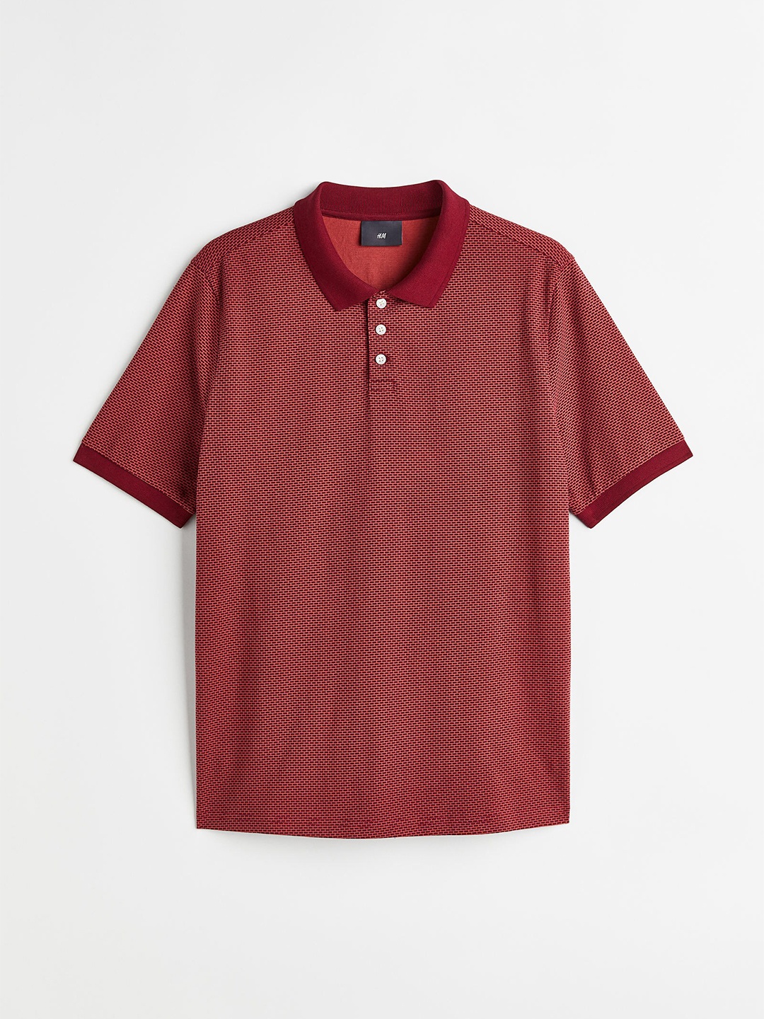 

H&M Men Slim Fit Piqu Polo Shirt, Red