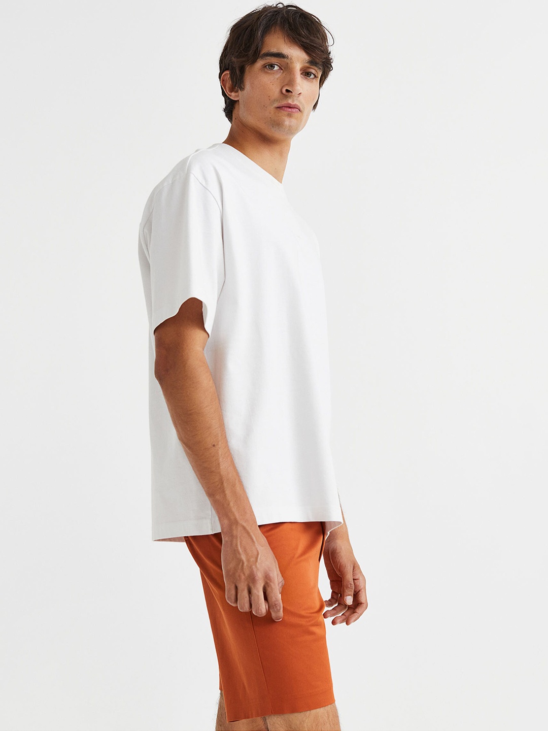 

H&M Men Regular Fit Chino Shorts, Orange