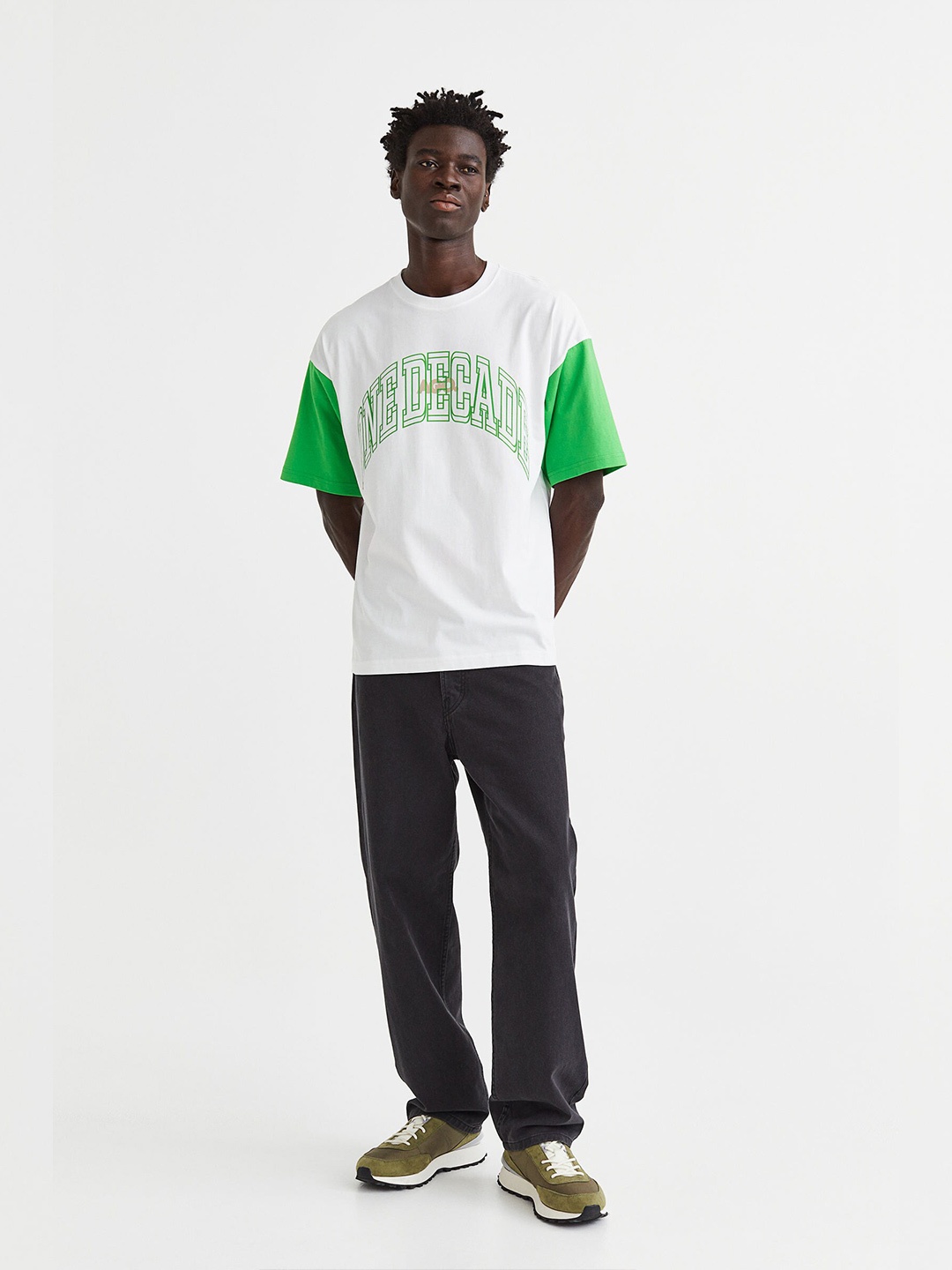 

H&M Men Oversized Fit Cotton T-shirt, White