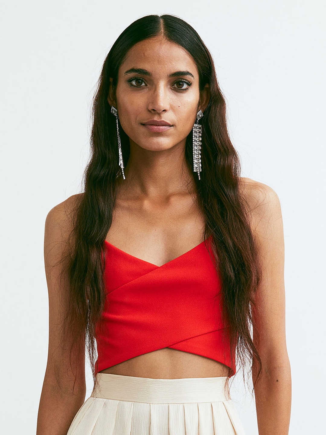 

H&M Women Cropped Top, Red