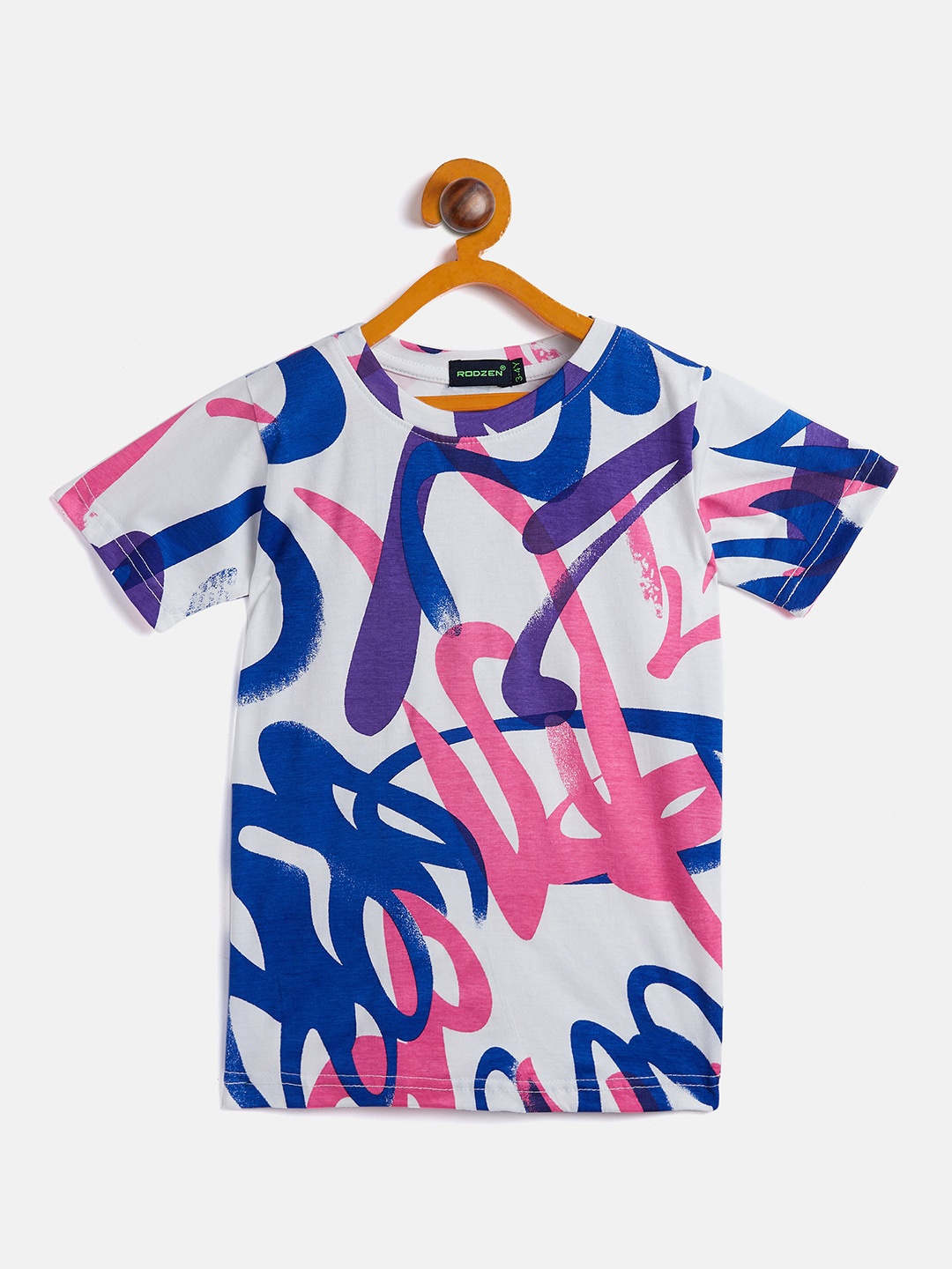 

Rodzen Boys Printed T-shirt, White