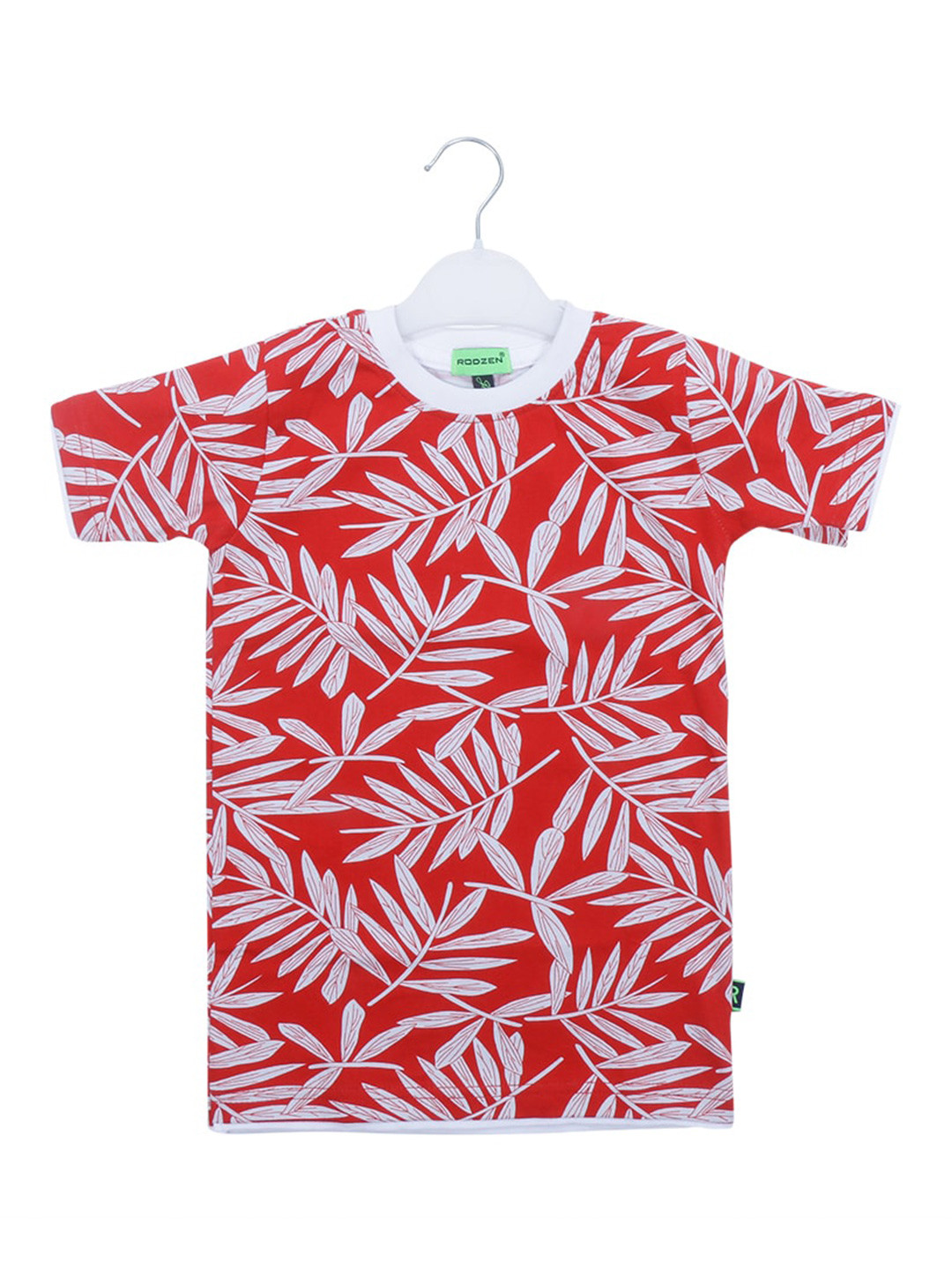 

Rodzen Boys Floral Printed Tropical T-shirt, Red