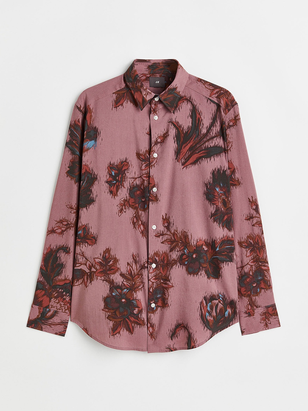 

H&M Men Mauve Floral Printed Casual Shirt