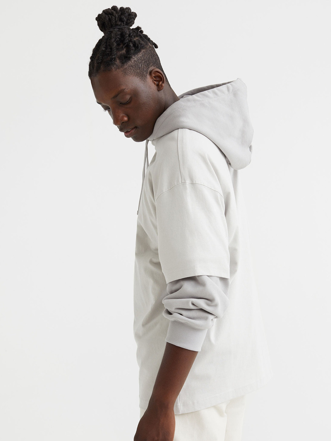 

H&M Men Oversized Fit Cotton T-shirt, Grey