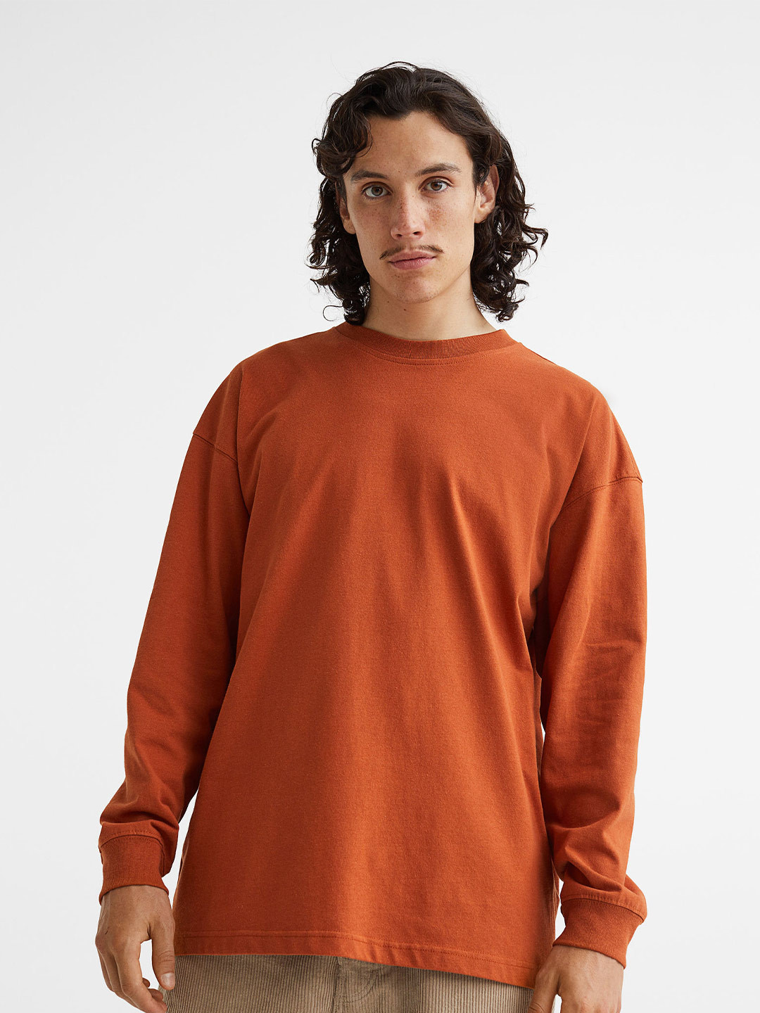 

H&M Oversized Fit Cotton Top, Orange