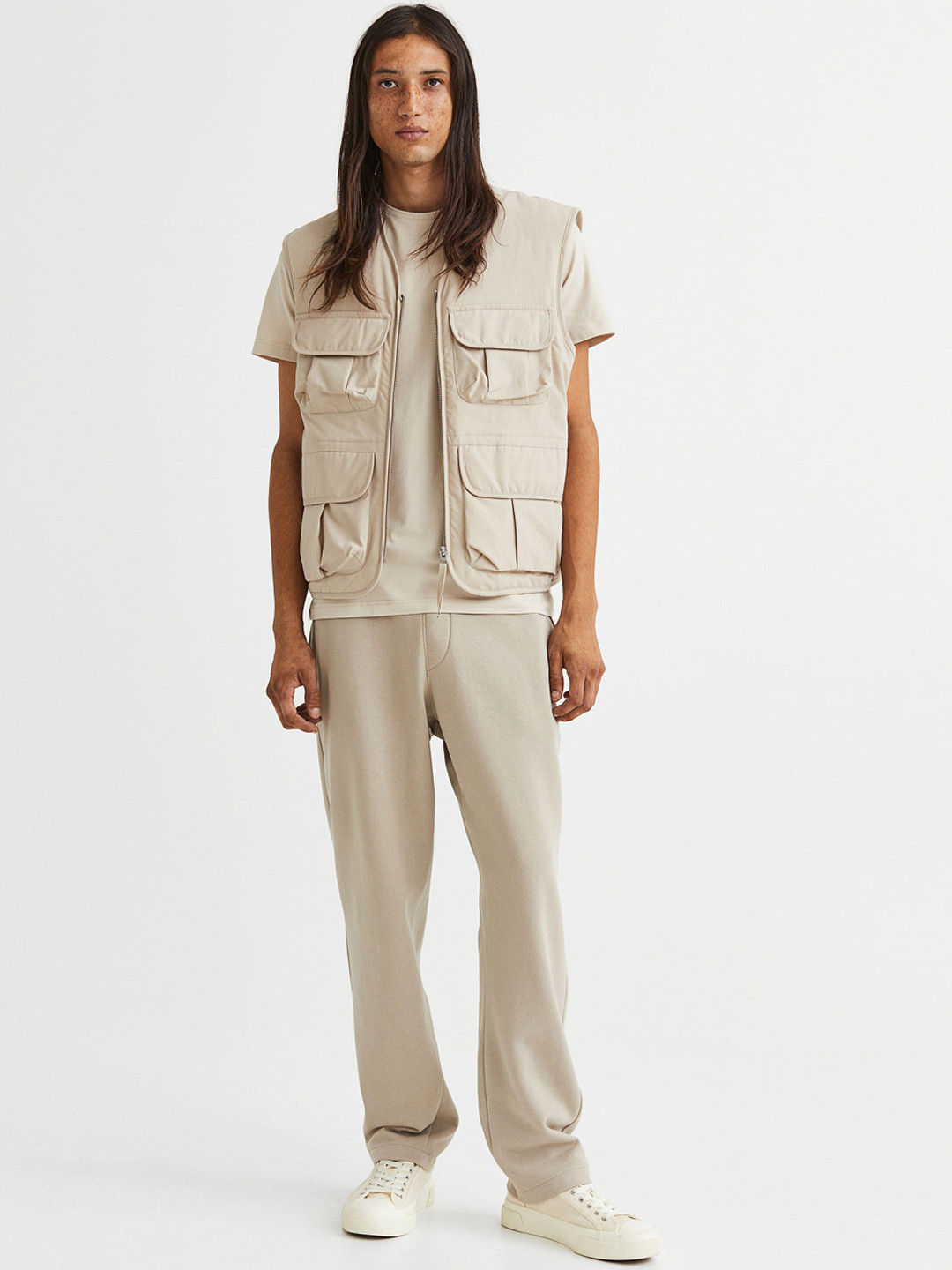 

H&M Woman Beige Relaxed Fit Joggers