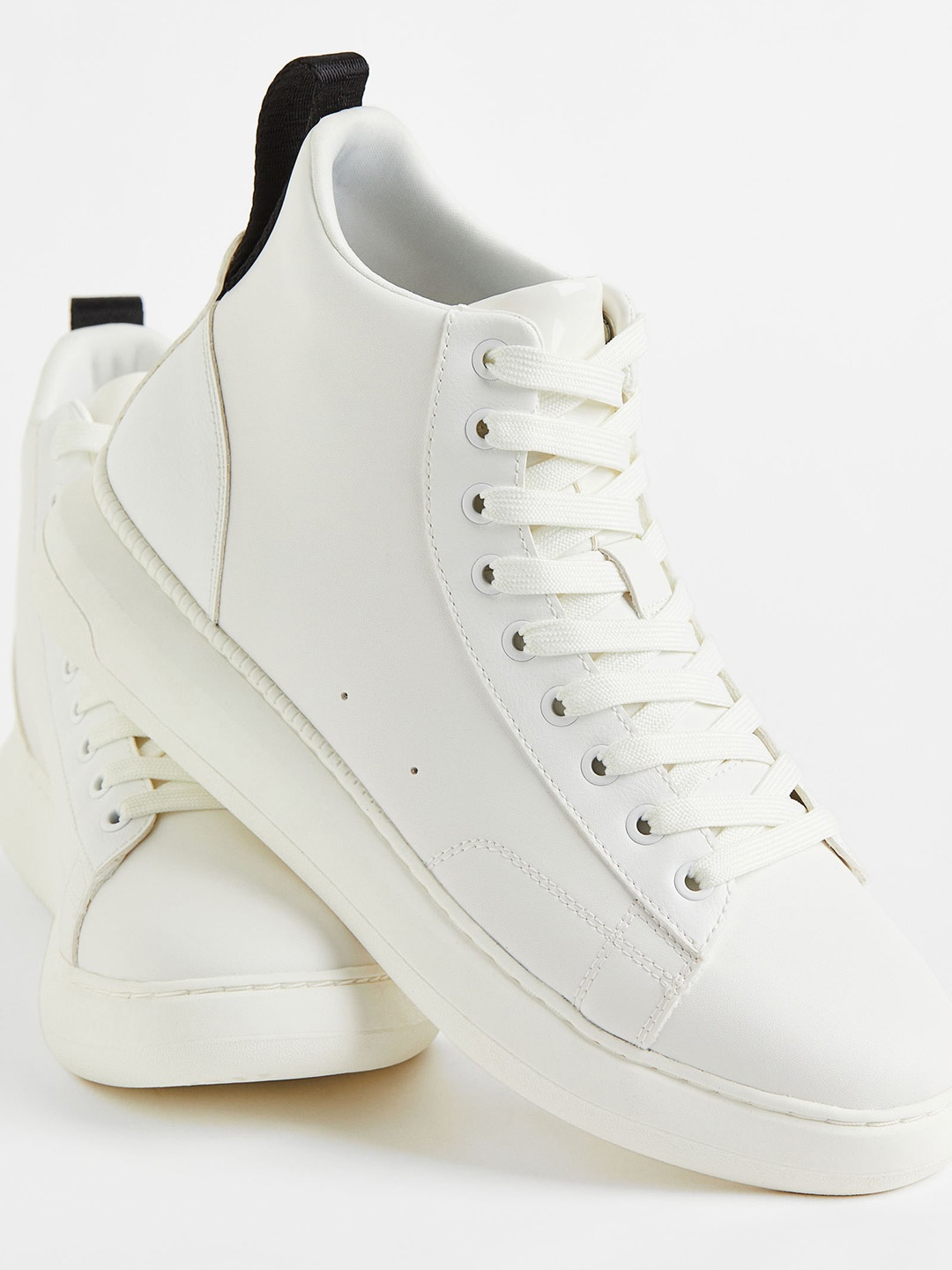 

H&M Men White Hi-Top Trainers