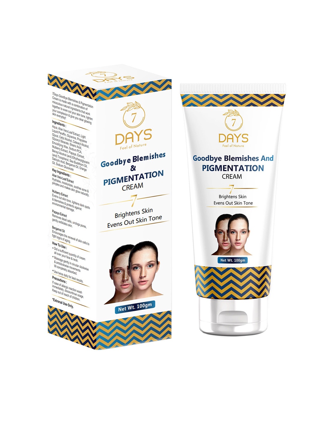 

7 DAYS Goodbye Blemishes & Pigmentation Cream to Brighten Skin - 100 g, White
